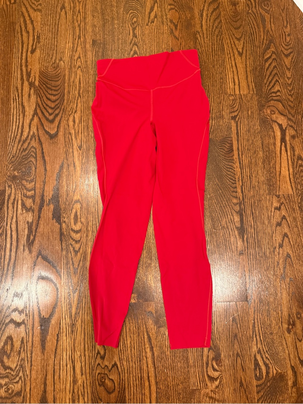 Lululemon Dark Red Base Pace 25” Leggings